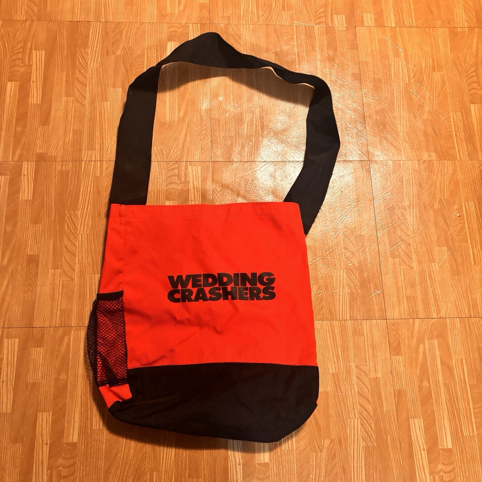 Wedding Crashers Movie Promo Tote Bag Red Black Shoulder Bag Mesh Pocket 12in
